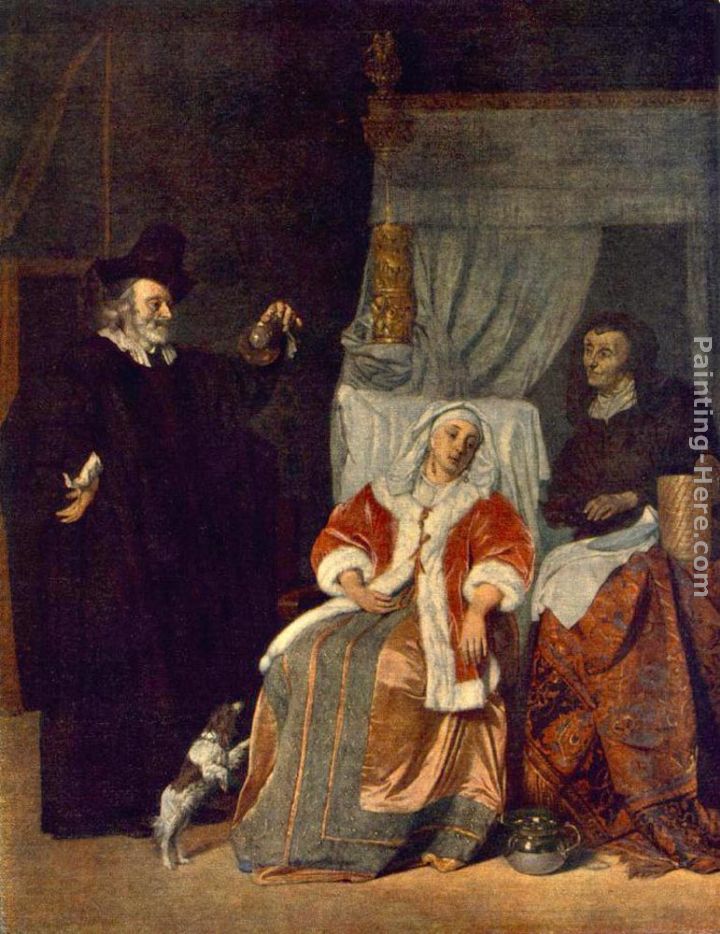 Visit of the Physician painting - Gabriel Metsu Visit of the Physician art painting